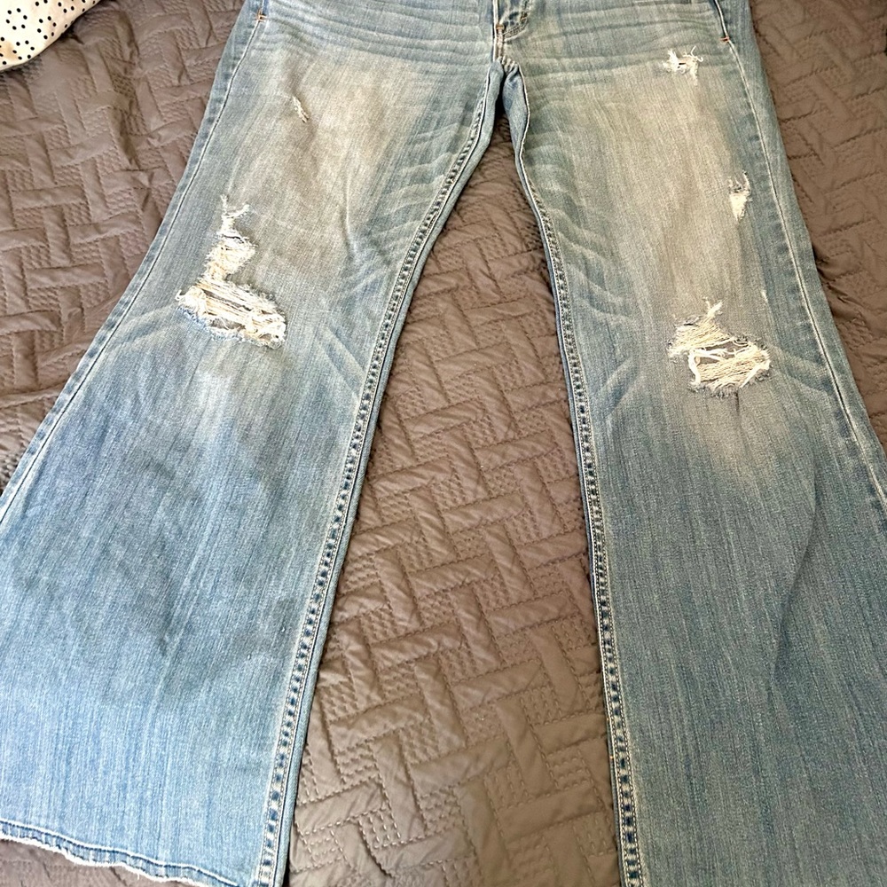 American Eagle woman’s low rise flare jeans size 14 regular.